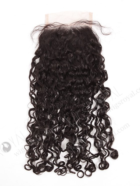 Brazilian Virgin Hair 16" Tight Curl Natural Color Top Closure WR-LC-028-11549