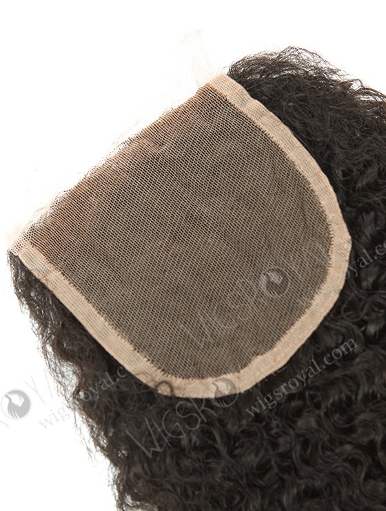 Brazilian Virgin Hair 14" Jeri Curl Natural Color Top Closure WR-LC-025-11536