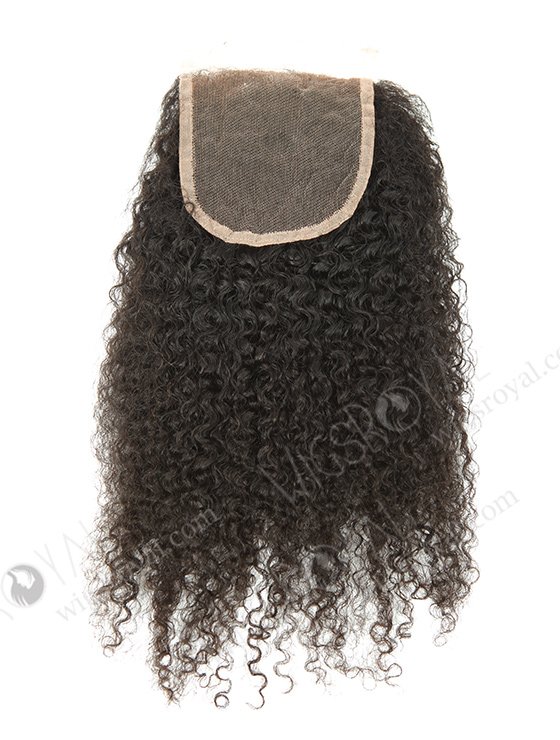 Brazilian Virgin Hair 14" Jeri Curl Natural Color Top Closure WR-LC-025-11535
