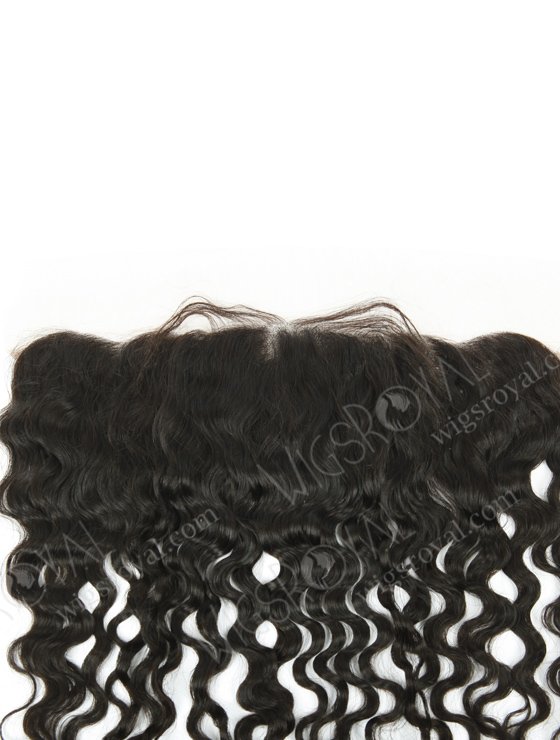In Stock Indian Remy Hair 12" Natural Curly Natural Color Lace Frontal SKF-076-12259