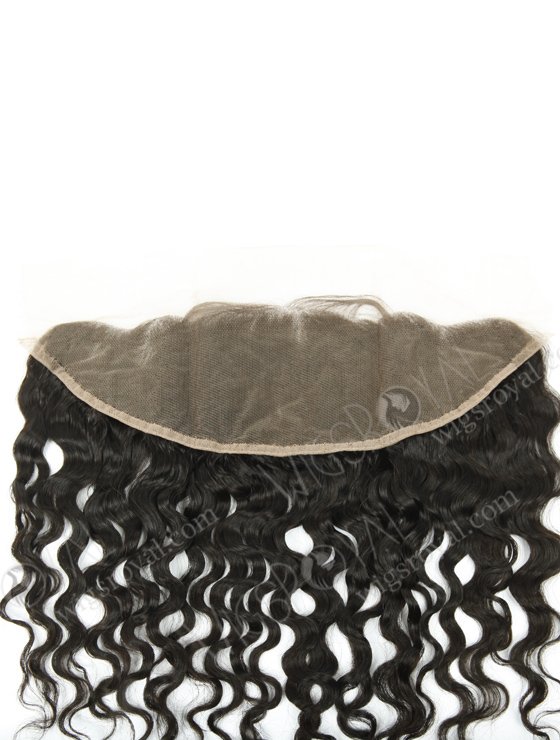 In Stock Indian Remy Hair 12" Natural Curly Natural Color Lace Frontal SKF-076-12258
