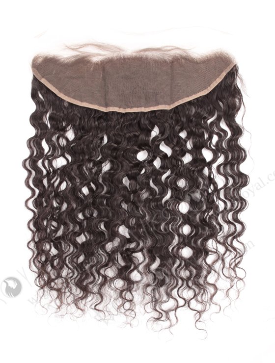 In Stock Indian Remy Hair 18" Natural Curly Natural Color Lace Frontal SKF-081-12298