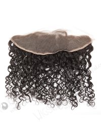 In Stock Indian Remy Hair 14" Curly 15mm Natural Color Lace Frontal SKF-027