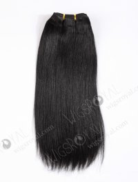 In Stock Chinese Virgin Hair 14" Light Yaki 1# Color Machine Weft SM-724