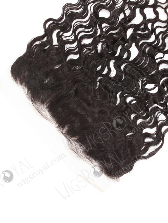 In Stock Indian Remy Hair 16" Natural Curly Natural Color Lace Frontal SKF-078-12286