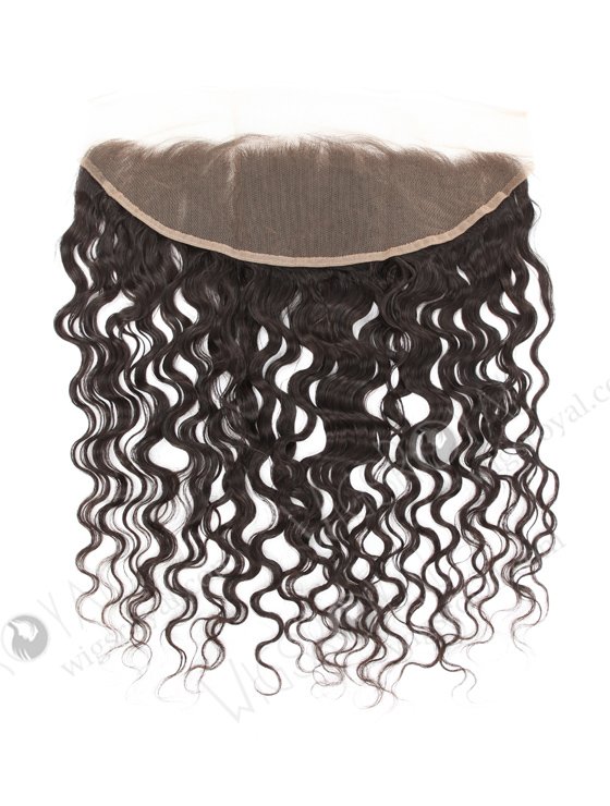 In Stock Indian Remy Hair 16" Natural Curly Natural Color Lace Frontal SKF-078-12287