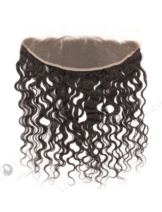In Stock Indian Remy Hair 16" Natural Curly Natural Color Lace Frontal SKF-078