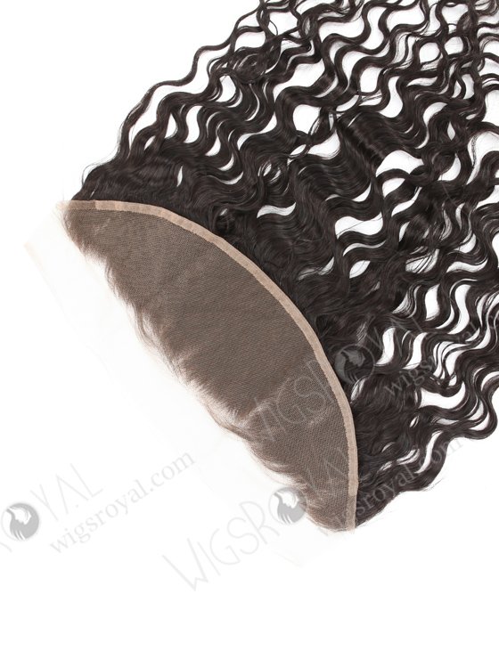In Stock Indian Remy Hair 16" Natural Curly Natural Color Lace Frontal SKF-078-12291