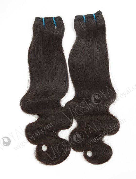 In Stock 7A Peruvian Virgin Hair 16" Double Drawn Half Body Wave Natural Color Machine Weft SM-6125