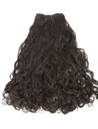 In Stock 7A Peruvian Virgin Hair 12" Double Drawn Sogie Curl Natural Color Machine Weft SM-694