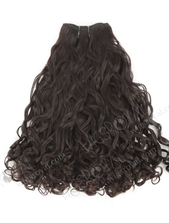 In Stock 7A Peruvian Virgin Hair 12" Double Drawn Sogie Curl Natural Color Machine Weft SM-694