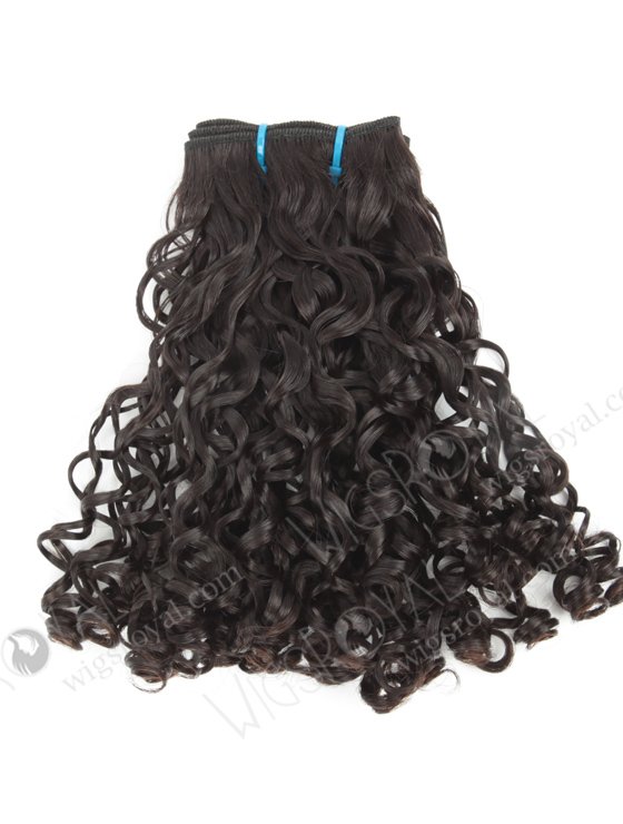 In Stock 7A Peruvian Virgin Hair 12" Double Drawn Tight Pissy Curl Natural Color Machine Weft SM-6121