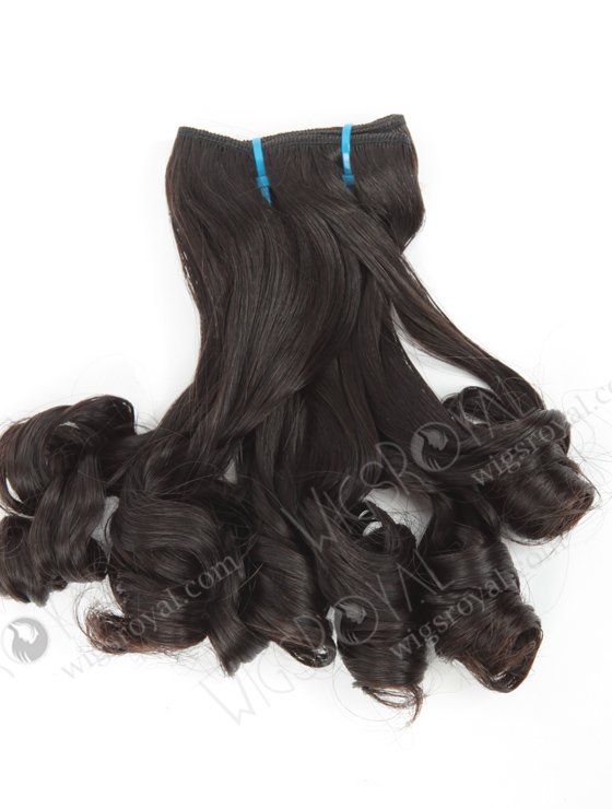 In Stock 7A Peruvian Virgin Hair 12" Double Drawn Tighter Tip Curl Natural Color Machine Weft SM-6120