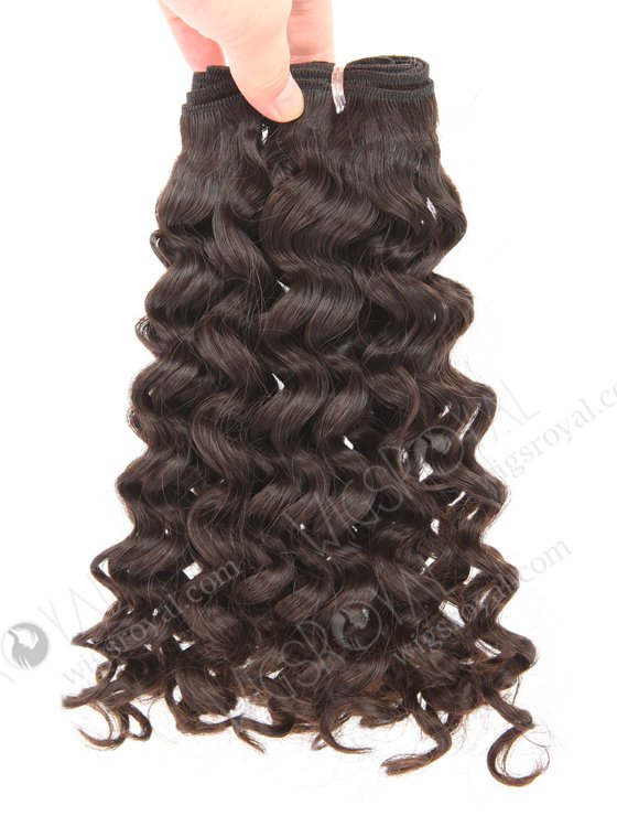 In Stock 7A Peruvian Virgin Hair 14" Double Drawn Water Curl Natural Color Machine Weft SM-6138