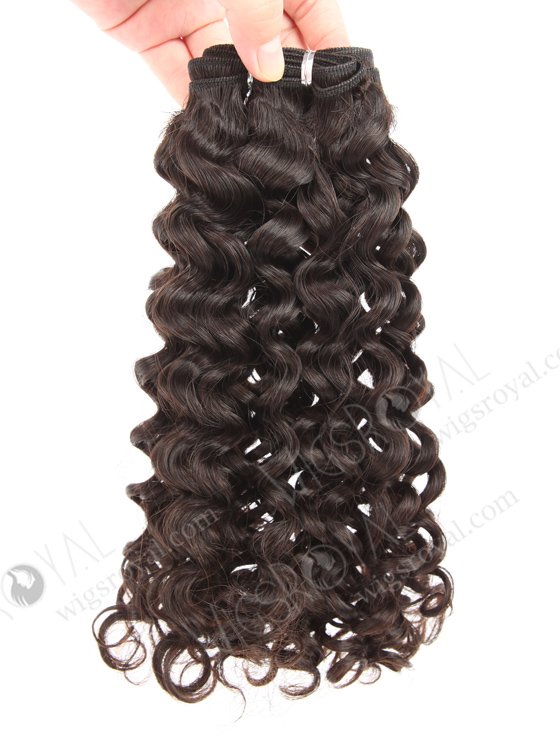 In Stock 7A Peruvian Virgin Hair 16" Double Drawn Water Curl Natural Color Machine Weft SM-6139