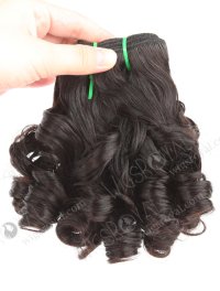 In Stock 5A Peruvian Virgin Hair 12" Double Drawn Deedee Curl Natural Color Machine Weft SM-6130
