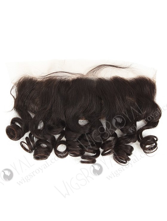 In Stock Brazilian Virgni Hair 16" Big Loose Curl Natural Color Lace Frontal SKF-087-12428
