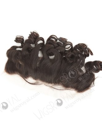 In Stock Brazilian Virgni Hair 16" Big Loose Curl Natural Color Lace Frontal SKF-087