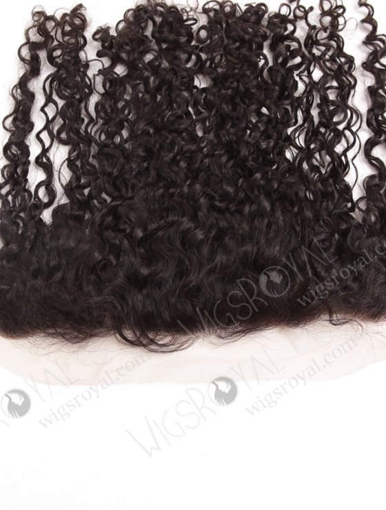 In Stock Indian Remy Hair 16" Tight Curl Natural Color Lace Frontal SKF-080-12415