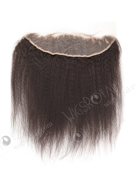 In Stock Indian Remy Hair 14" Kinky Straight Natural Color Lace Frontal SKF-092-12351