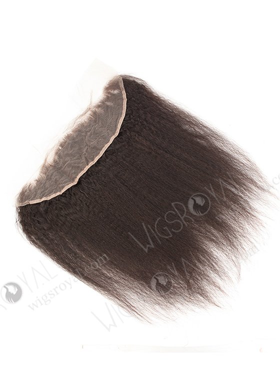 In Stock Indian Remy Hair 14" Kinky Straight Natural Color Lace Frontal SKF-092-12350