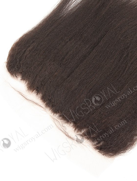 In Stock Indian Remy Hair 14" Kinky Straight Natural Color Lace Frontal SKF-092-12353