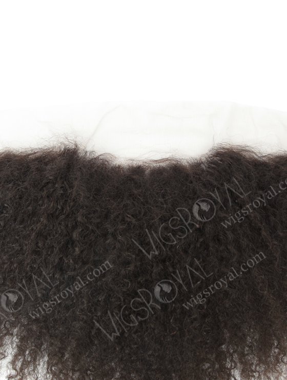 In Stock Indian Remy Hair 12" Jeri Curl Natural Color Lace Frontal SKF-084-12369
