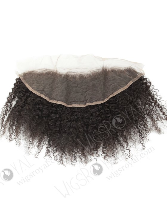 In Stock Indian Remy Hair 12" Jeri Curl Natural Color Lace Frontal SKF-084