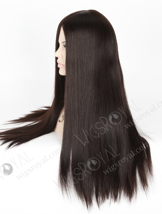 In Stock European Virgin Hair 22" Straight 2# Color Jewish Wig JWS-01004-12601