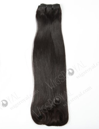 In Stock 7A Peruvian Virgin Hair 20" Double Drawn Straight with Roll Curl Tip Natural Color Machine Weft SM-669