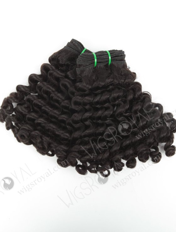 In Stock 7A Peruvian Virgin Hair 12" Double Drawn Deep Curl Natural Color Machine Weft SM-6105
