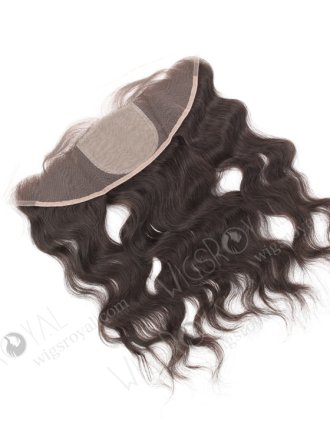 In Stock Indian Remy Hair 16" Natural Wave Natural Color Silk Top Lace Frontal SKF-065