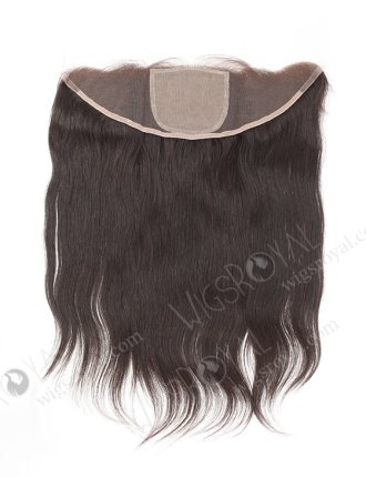 In Stock Indian Remy Hair 16" Straight Natural Color Silk Top Lace Frontal SKF-063