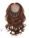 Luxury Wavy European Human Hair Topper for Thinning Crown | In Stock European Virgin Hair 16" Beach Wave 4# Color 7"×8" Silk Top Open Weft Human Hair Topper-061