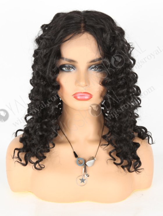 In Stock Synthetic Hair Lace Front Wig 24" Spiral Curl Color 1B# AL-017-6