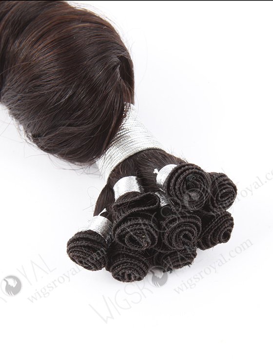 In Stock Brazilian Virgin Hair 16" Loose Spiral Curl Natural Color Hand-tied Weft SHW-004-13891