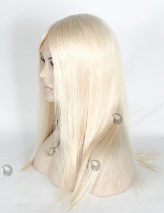 In Stock European Virgin Hair 16" Straight White Color Lace Front Silk Top Glueless Wig GLL-08012
