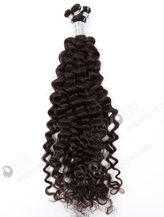 In Stock Brazilian Virgin Hair 22" Curly 15mm Natural Color Hand-tied Weft SHW-026-13864