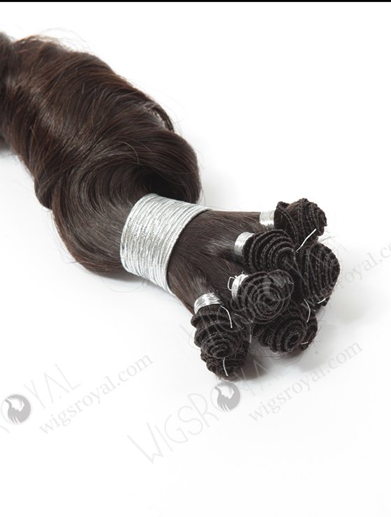 In Stock Brazilian Virgin Hair 12" Loose Spiral Curl Natural Color Hand-tied Weft SHW-002-13880