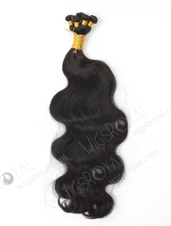 In Stock Indian Remy Hair 18" Body Wave 1# Color Hand-tied Weft SHW-008-13859