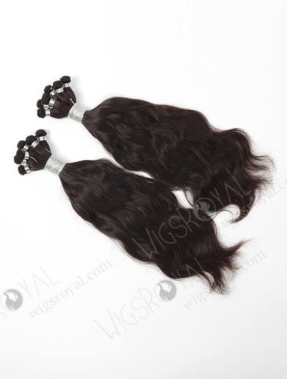 In Stock Brazilian Virgin Hair 16" Natural Wave Natural Color Hand-tied Weft SHW-011-13775