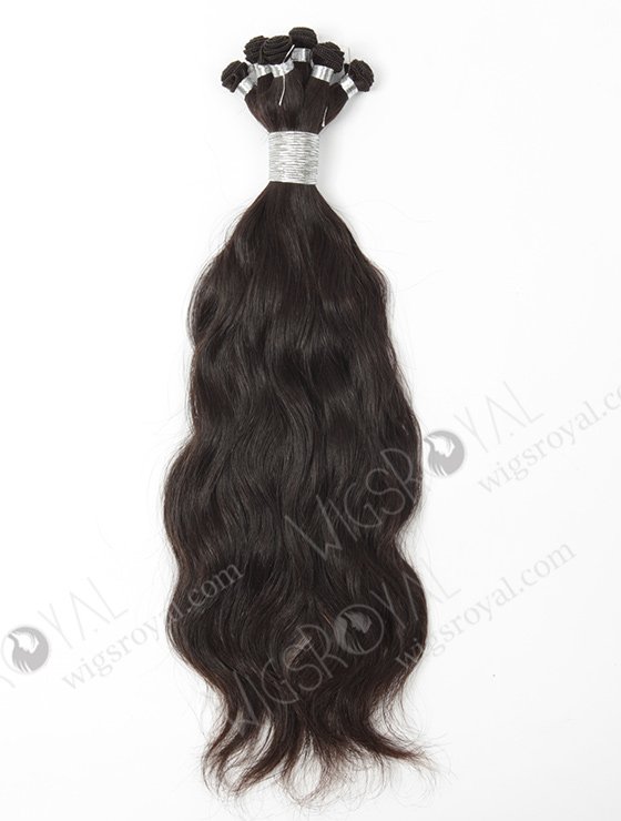 In Stock Brazilian Virgin Hair 16" Natural Wave Natural Color Hand-tied Weft SHW-011-13777
