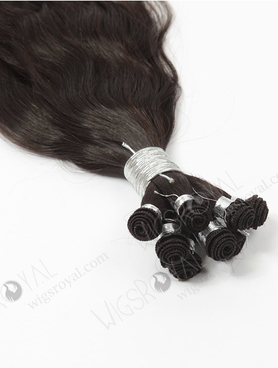 In Stock Brazilian Virgin Hair 16" Natural Wave Natural Color Hand-tied Weft SHW-011-13778