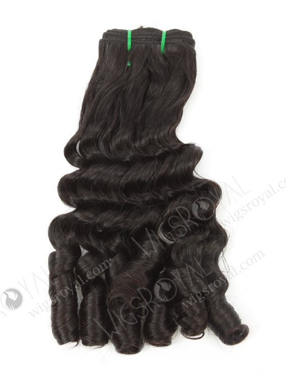 Hot Selling Double Drawn 16'' 5A Peruvian Virgin Deep Bouncy Curl Natural Color Hair Wefts WR-MW-160-14205