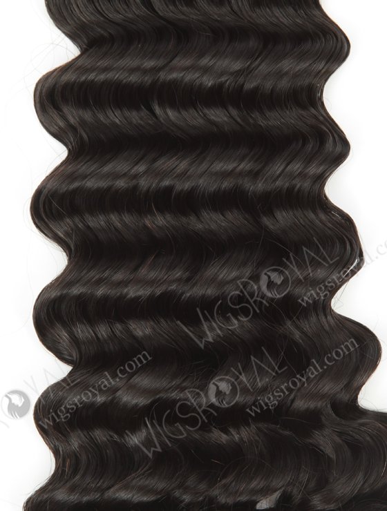 Double Drawn 14'' 5a Peruvian Virgin Deep Body Natural Color Hair Wefts WR-MW-161-14194