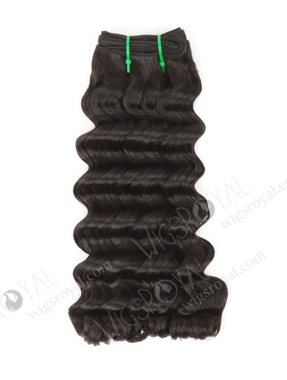 Double Drawn 14'' 5A Peruvian Virgin Deep Body Natural Color Hair Wefts WR-MW-161-14201