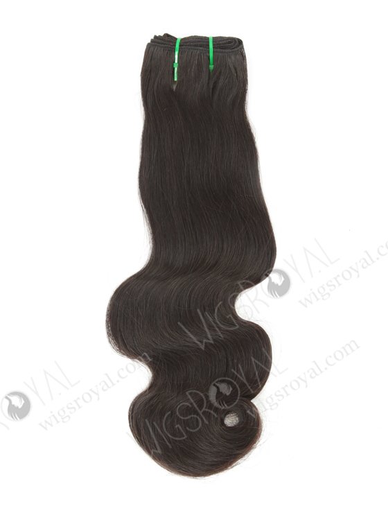 Double Drawn 16'' 5a Peruvian Virgin Half Body Wave Natural Color Hair Wefts WR-MW-162-14186