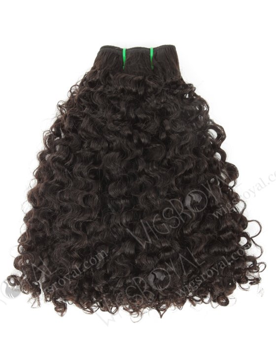 Double Drawn 16'' 5a Peruvian Virgin Bigger Than Jeri Curl Natural Color Hair Wefts WR-MW-166-14151