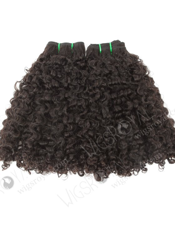 Double Drawn 16'' 5A Peruvian Virgin Bigger Than Jeri Curl Natural Color Hair Wefts WR-MW-166-14153