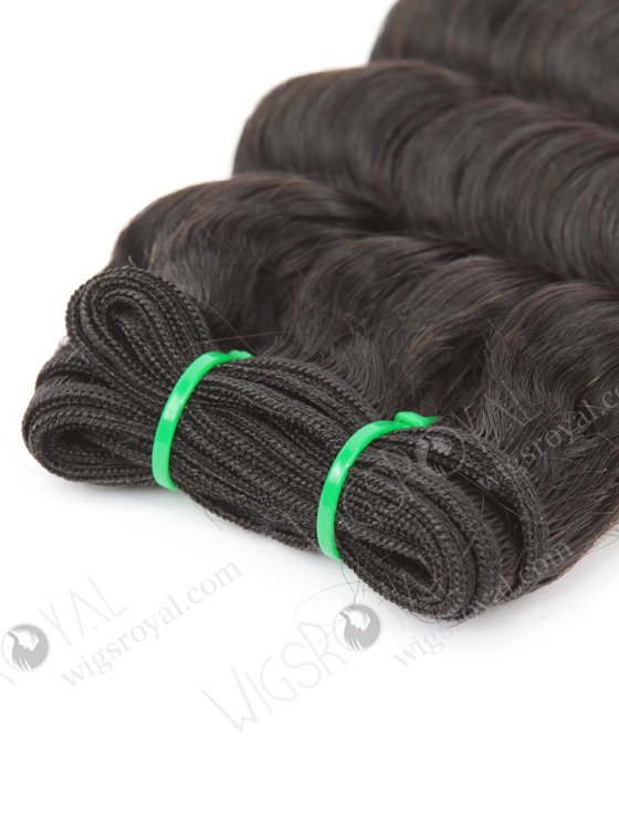 Hot Selling Double Drawn 14'' 7a Peruvian Virgin Deep Body Wave Natural Color Hair Wefts WR-MW-167-14142